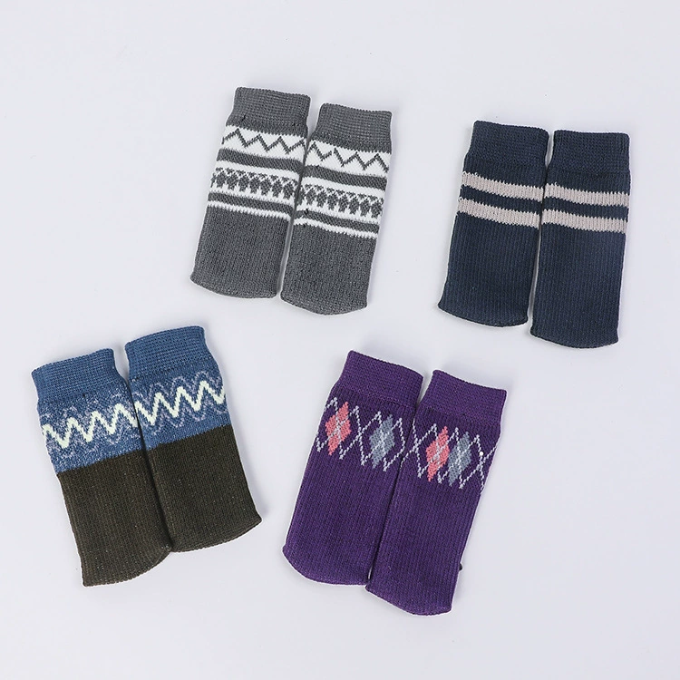 Модная Большая квадратная крышка для ног с бриллиантами Индивидуальная Бытовая вязаная Крышка для ног для стола и стула Круглый однослойный четырехцветный чехол для ног стула