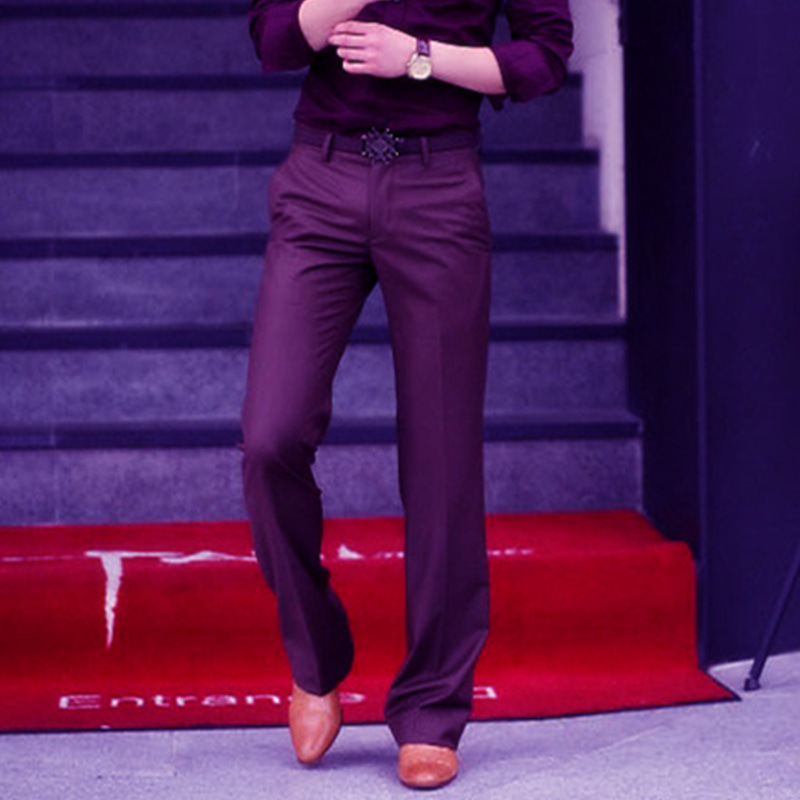 Pantalones acampanados de los hombres pantalones de traje de moda casual sin planchar drapeado traje de pierna ancha suelta pantalones de los hombres pantalones de pierna grande entrega de una sola pieza image 9