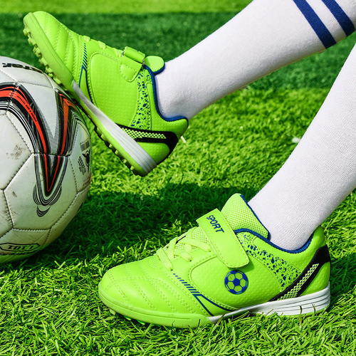 Liannio children's football shoes Velcro for children and middle-aged children training running shoes broken nails outdoor grass wholesale delivery