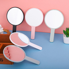 Factory Direct Sale Round Handle Makeup Mirror Beauty Mirror Simple Mirror with LG Logo Vanity Mirror Portable Handheld Mirror