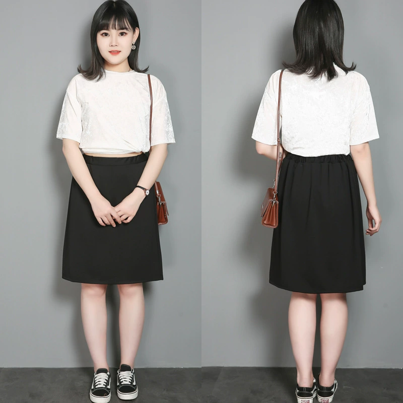 Женская деловая юбка больших размеров, женская одежда, одношаговая юбка 300 кг, рабочая одежда, оболочка на половину тела, цельная доставка, лето