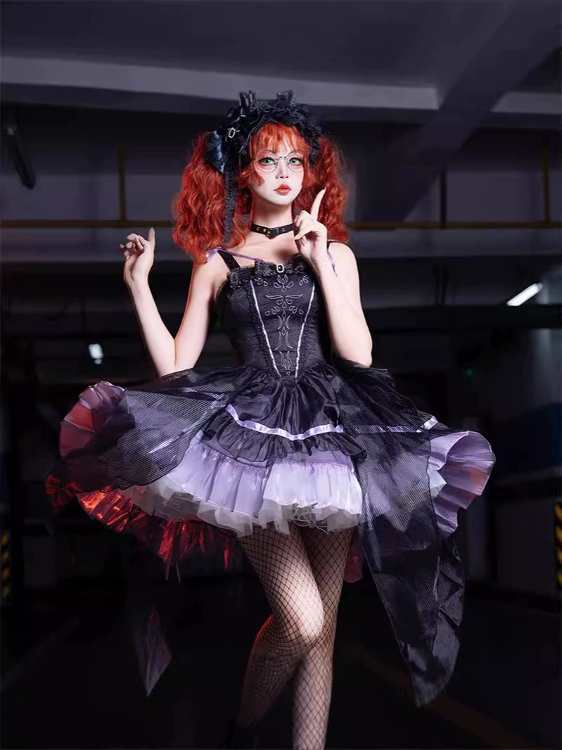 Жилет, стиль Lolita, облегающий, с вышивкой, Lolita Jsk