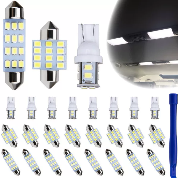 Car Led Combination Set 24Pcs T10 Double Tip Reading Light License Plate Light Indoor Light Amazon Aliexpress