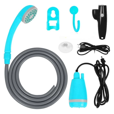 electric shower, outdoor car – Kempinq və səyahət - wireless-lithium-battery-model-a-black-and-blue