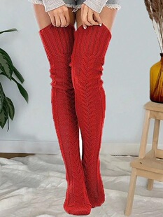 O 27815 Knit Over The Knee Socks �^ϥë���m �W���羳���R�d��