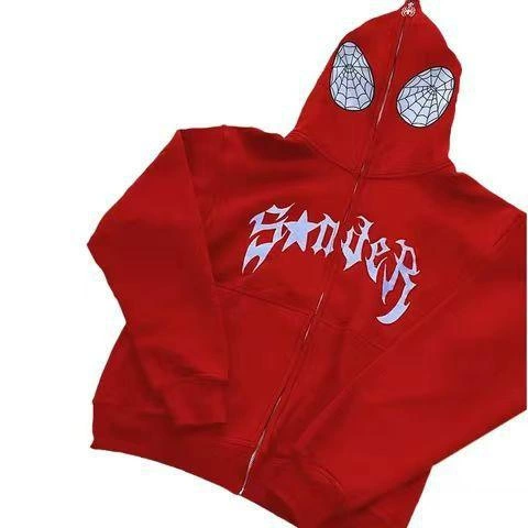 Свитшот oversize спортивный, унисекс панковский стиль, молния спереди, свободный крой