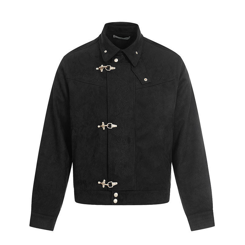Nanxia American-Style Suede Jacket for Women with Western Embroidery Design, Vintage Workwear Trendy Brand Coat Nanxia American-Style Suede Jacket for Women with Western Embroidery Design, Vintage Workwear Trendy Brand Coat
