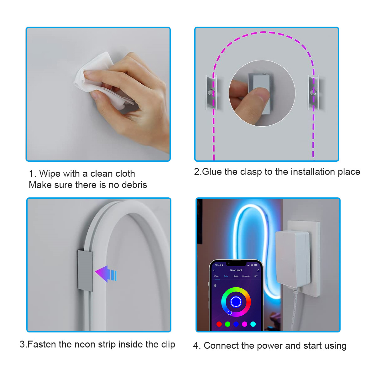 Cross-Border música barra de luz de control remoto caballo luz graffiti WiFi inteligente DIY modelado música neón tira de luz