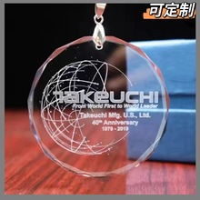 水晶玻璃圣诞挂件透明水晶玻璃挂件创意圣诞节礼品节日摆件厂家