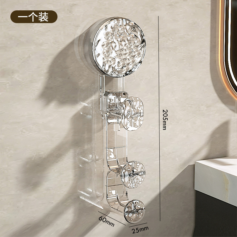 Lavabo de almacenamiento rack baño Punch-libre ventosa colgante cuenca artefacto baño cuenca bañera colgante de pared baño lavabo gancho