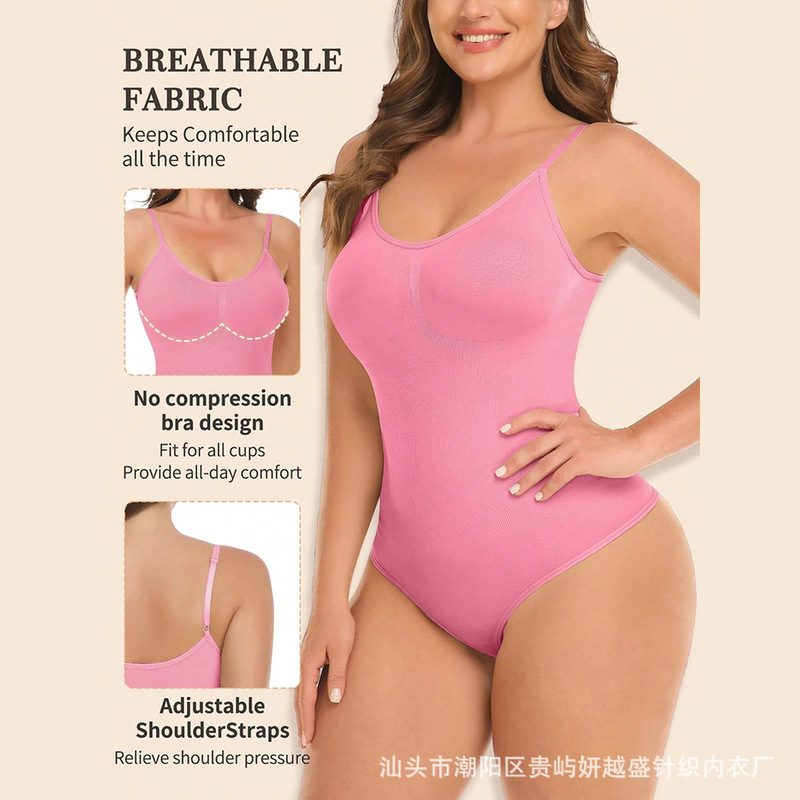 Cross-Border Shapewear Women's High-Waist Wrap Tummy-Tightening Butt-Lifting Thong Large Size Comfortable Breathable Corset Jumpsuit