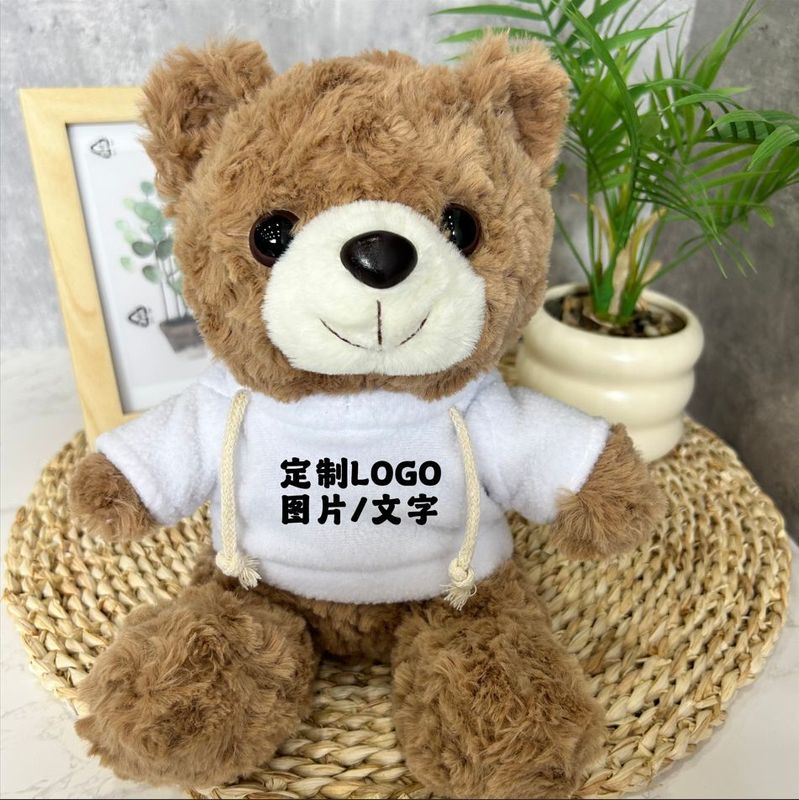 公仔小熊换衣服T恤校服毛衣娃娃毛绒玩具玩偶来图来样印制logo|undefined