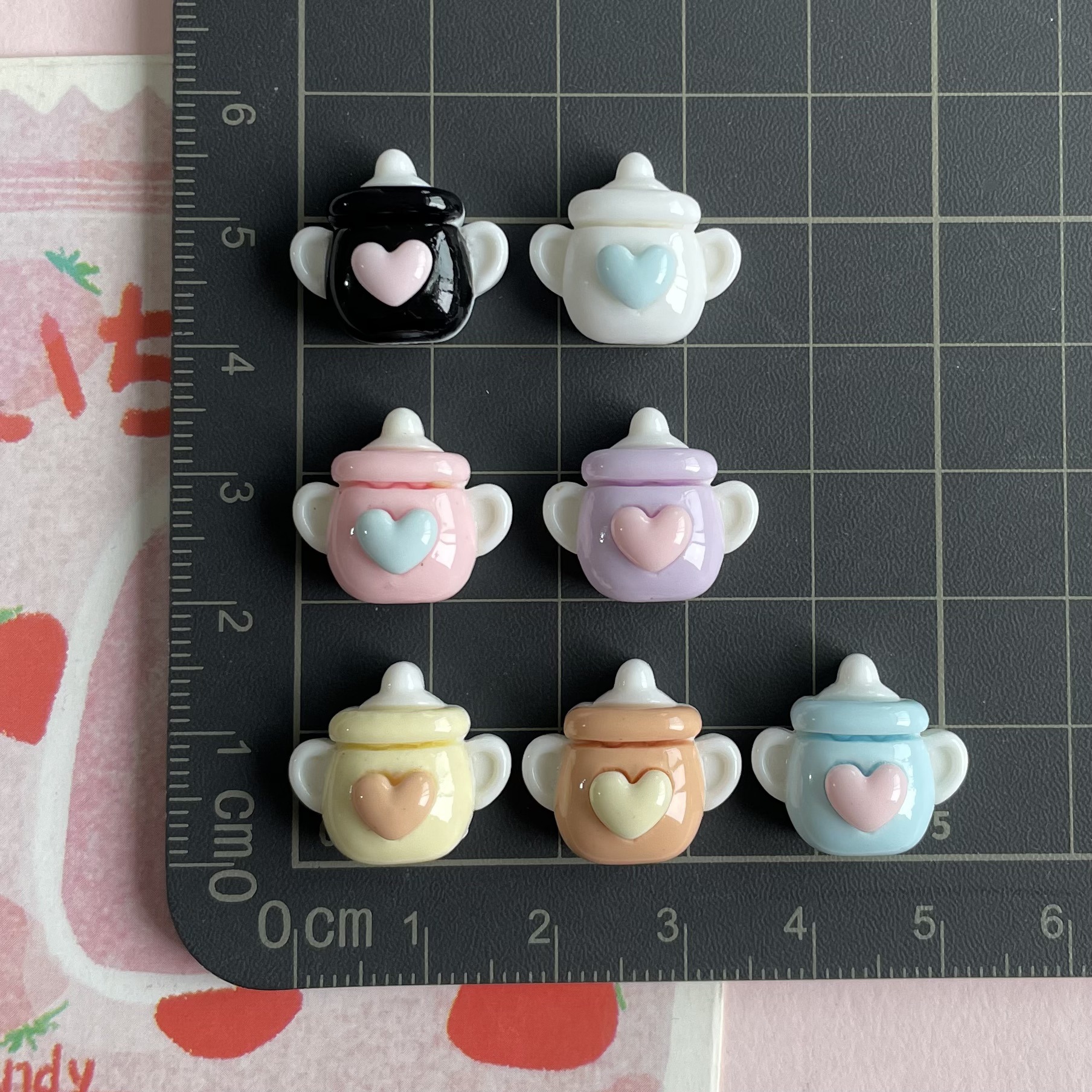 ミニトランペット猫爪アイスクリームケーキ愛哺乳瓶樹脂部品ヘアクリップクリームゴムアクセサリー食遊び材料