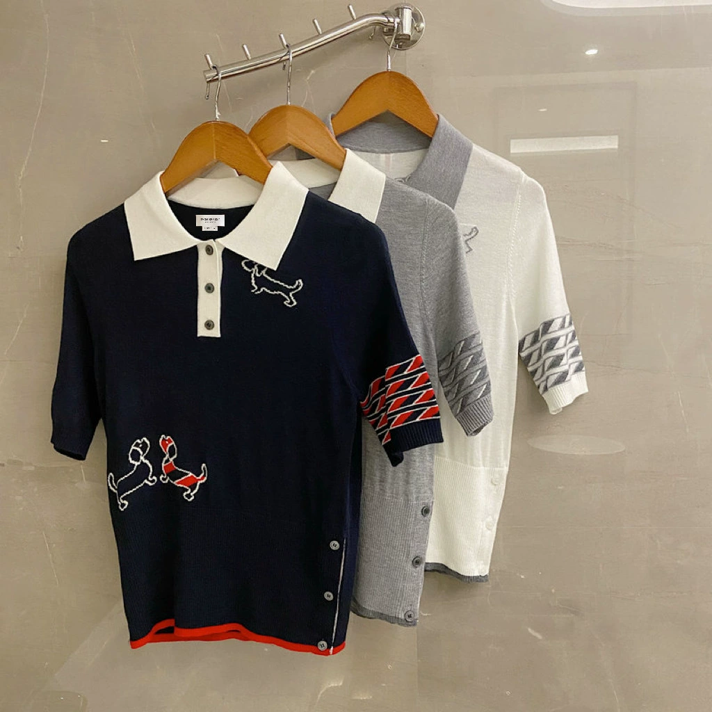 THOM BRASSY 9398 Играть щенка polo с коротким рукавом узор щенка