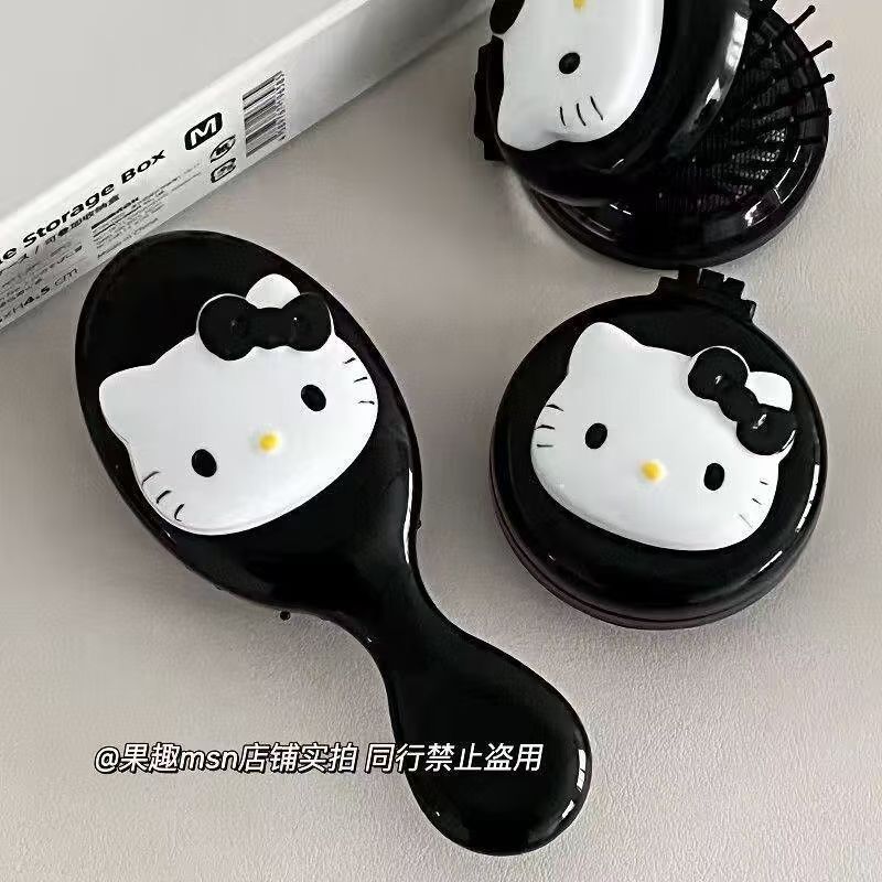 대외 무역 신제품 일본 귀여운 헬로키티 에어백 미니 빗 휴대용 여성 마사지 헤어 빗