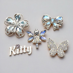新しいかわいい合金ダイヤモンドとラインストーン天使の羽少女 diy ヘアピンヘアアクセサリー衣類アクセサリーバックル
