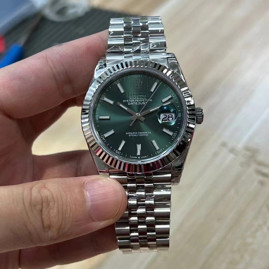 Cross-Border C Factory Mint Green Diary Pothos 41m Gray Plate 2836/3235 Movement Five-Zhu Business Men's Mechanical Watch