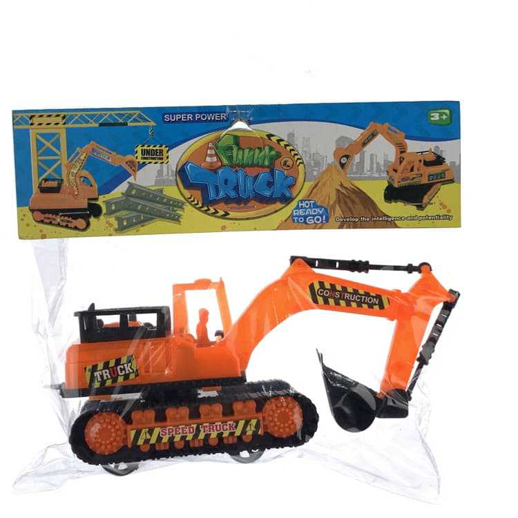 Nuevo modelo de excavadora inercial de simulación de vehículo de ingeniería resistente a caídas, modelo de excavadora de playa, juguetes para niños, venta al por mayor