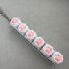 Six-button transparent shell-white cat claw-snake bone chain