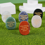 天然水晶石薄片刻字解忧掌心石力量拇指石把玩DIY冰箱贴车载香薰