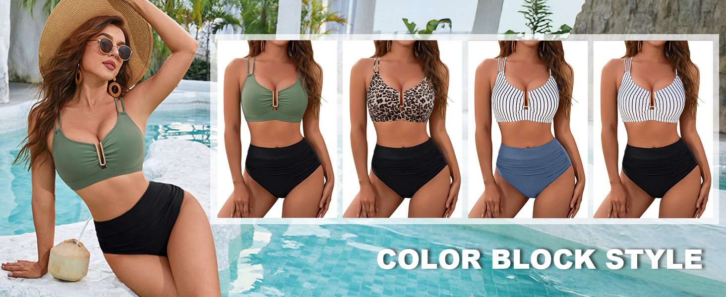 Sexy Rückenfreier Bikini Für Damen Mit Bindebändern Push Up_voghion.com