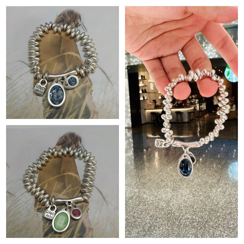 Spanish UNOde50 Broken Silver Crystal Pearl Bracelet Retro Style Ins European and American Cross-border E-commerce Jewelry