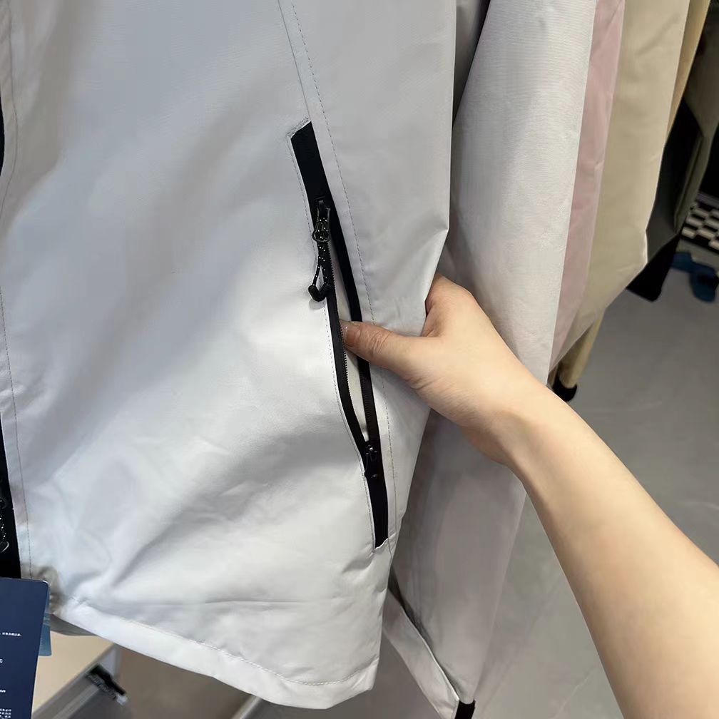 Vattentät herr trenchcoat jacka med huva för utomhusbruk_voghion.com