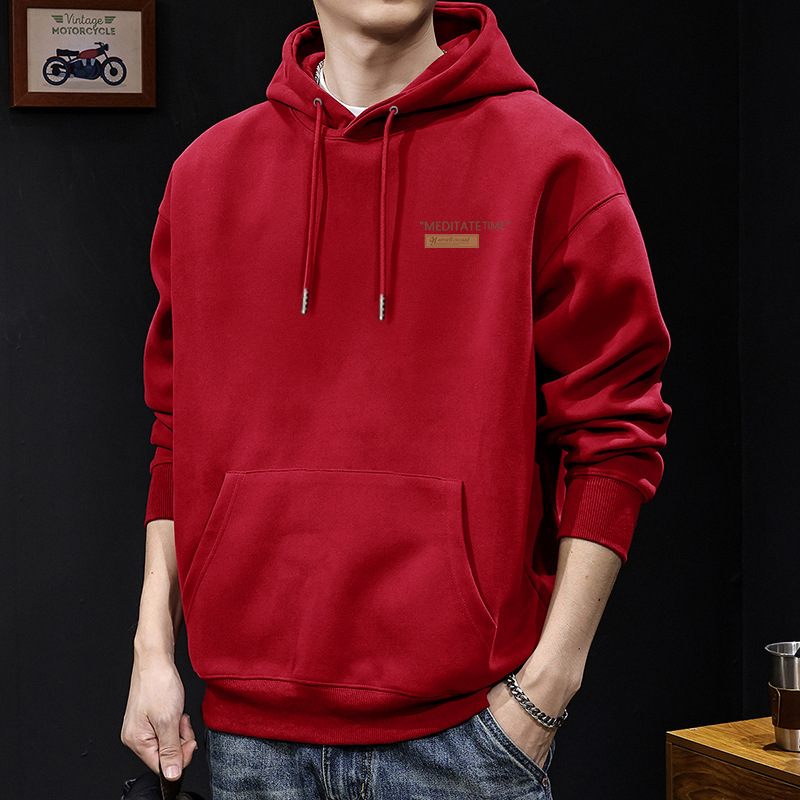 Nueva chaqueta con capuz para hombre otoño invierno pesado suelto oversize chaqueta retro americana para hombre