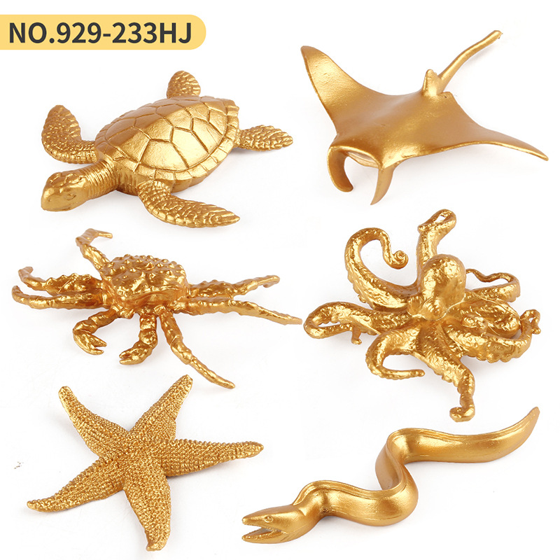 929 - 233HJ oro modelo de animales marinos 6 set 65G