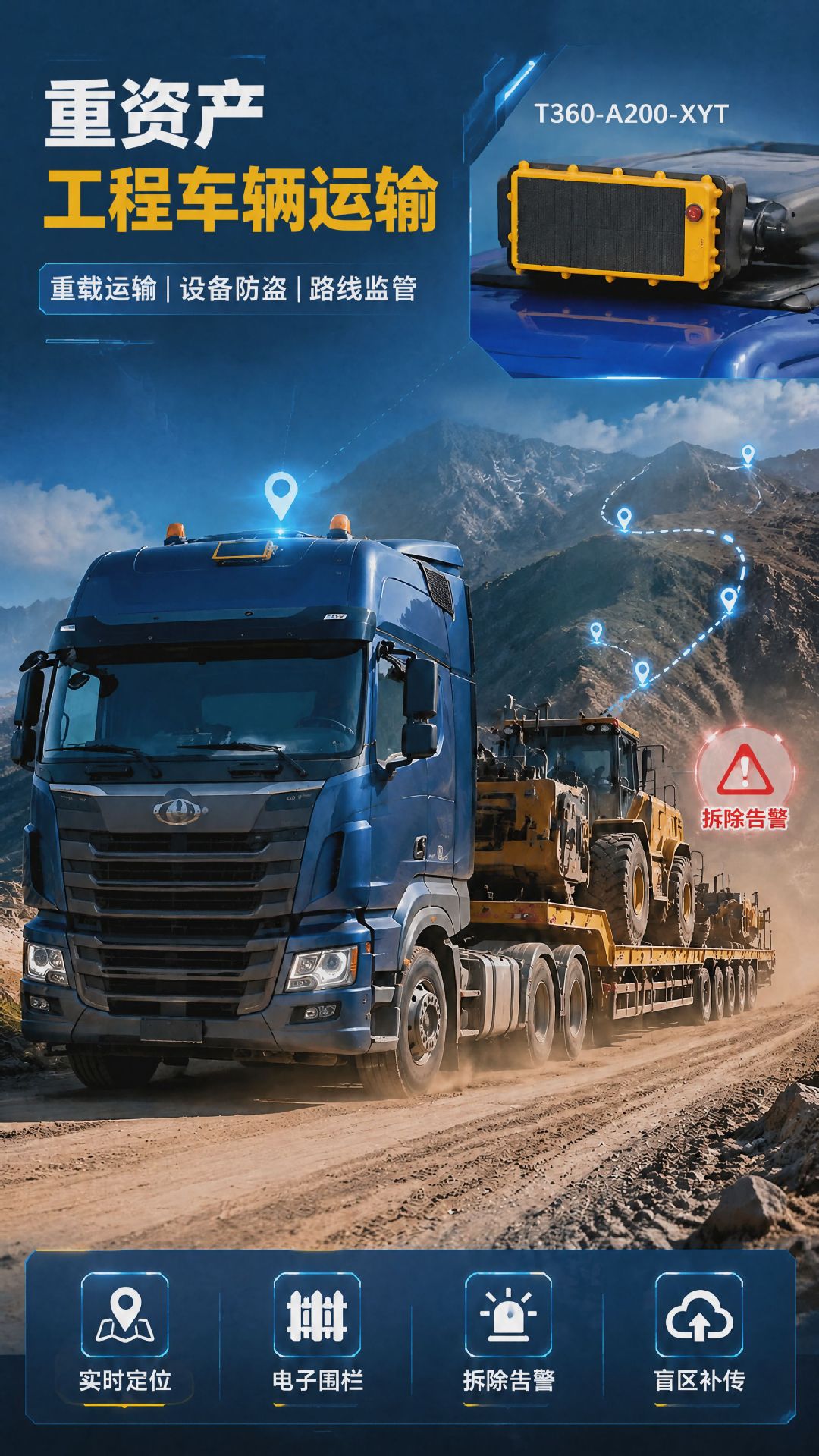 4g Beidou Satellite Locator Rtk High-Precision Solar Charging Fleet Management Container Ship Locator