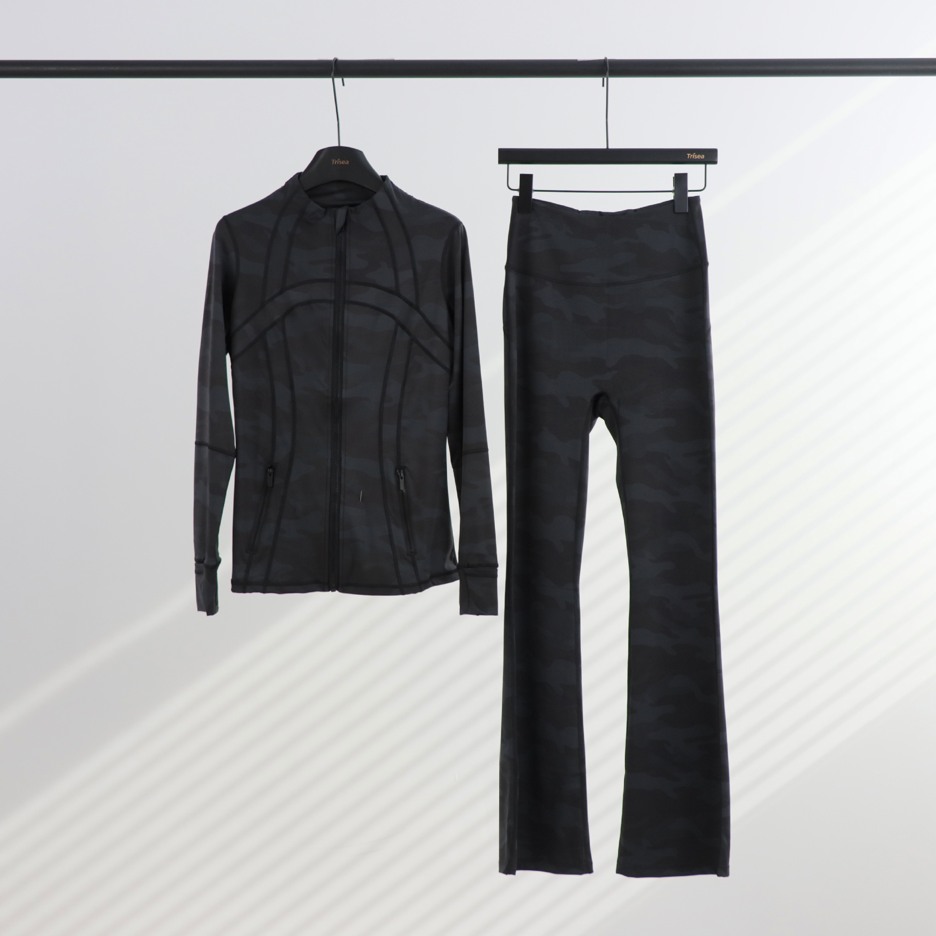 LULU chaqueta de cuello de喇叭 con cremallera, chaqueta de cuerpo, chaqueta de yoga elástica, mujer
