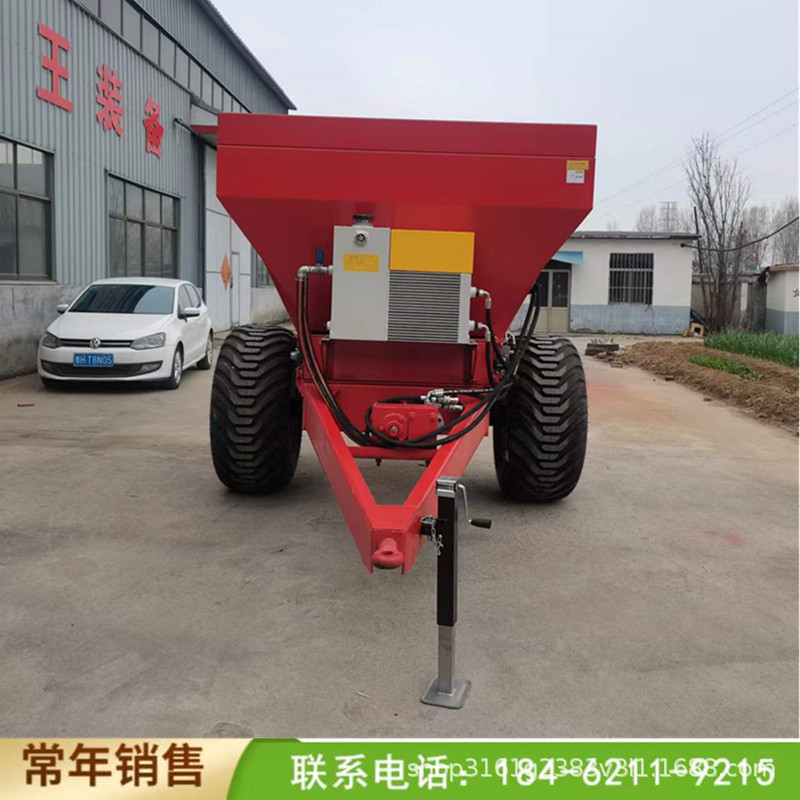 大型撒肥机拖拉机牵引式 地块撒粪车 抛洒有机肥均匀 整车质保
