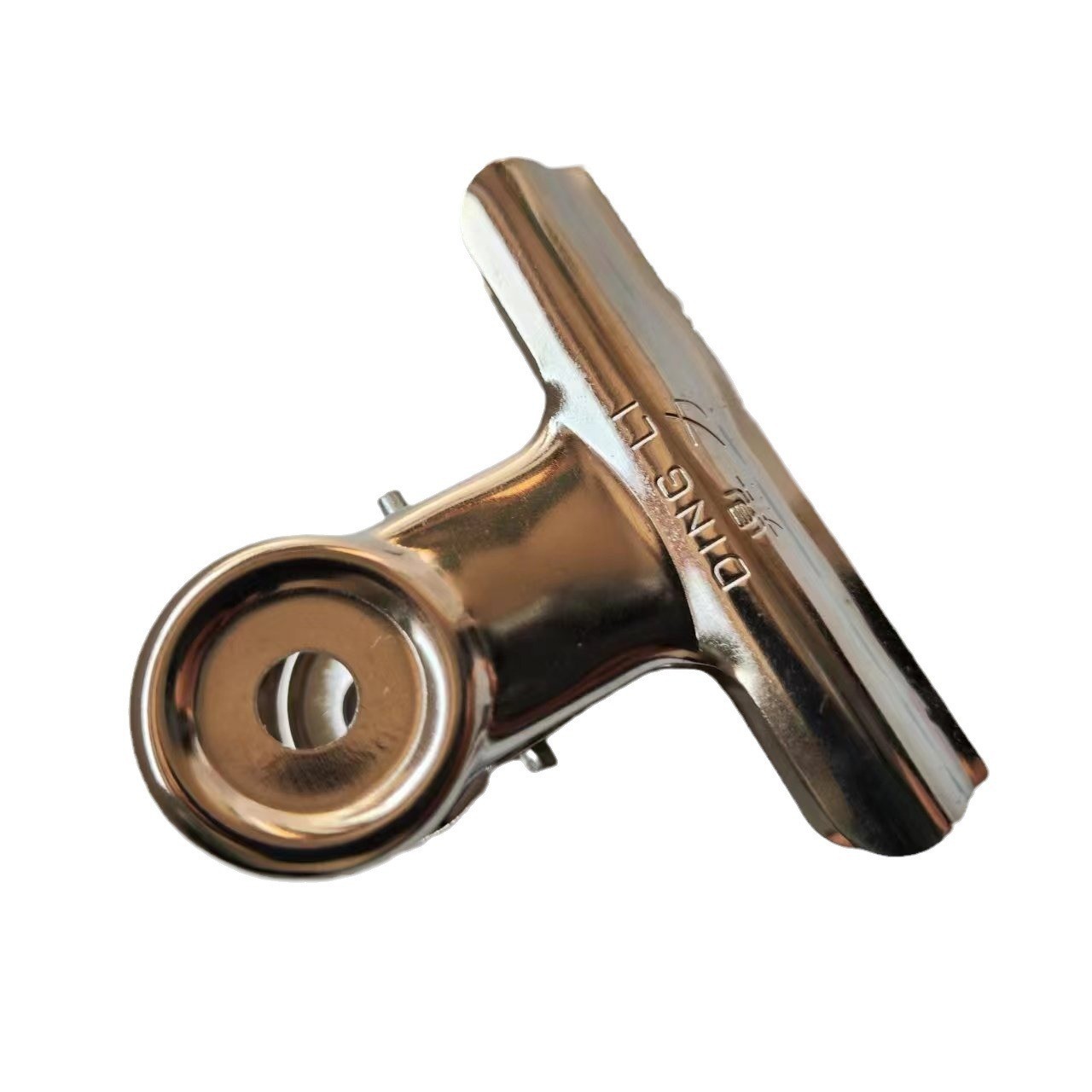 Stainless steel round steel clip, strong multi-specification size large V-shaped clip, metal document folder stationery organizer