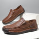 Hollow-out handmade stitching men's shoes outdoor casual shoes slip-on flat leather shoes low-top plus size cross-border loafers