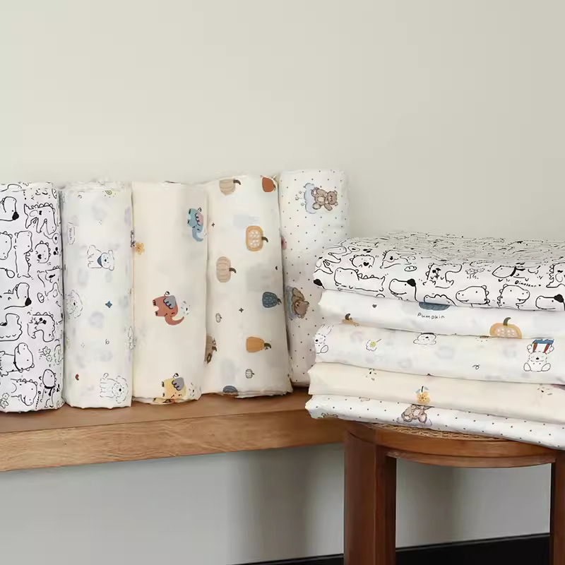 One Piece Quilt Cover Pastoral Style Floral All-Cotton Double-Layer Yarn Quilt Cover Single Piece Girl's Heart Pillowcase Pure Cotton Fresh Nude Sleeping