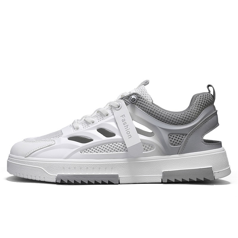 Zapatos de red para hombre 2025 nuevo verano transpirable delgado malla hueca zapatos de malla deportiva zapatos de moda blancos de verano para hombre