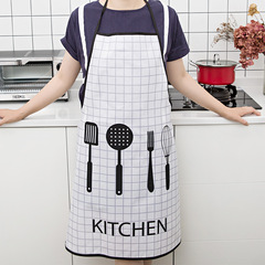 New Fashion Polyester Digital Printing Thick Stain-Resistant Breathable Household Apron Workwear Sleeveless Apron Wholesale