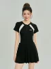 White, with short sleeve
