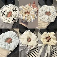 法式复古蕾丝大肠发圈女2025新款扎头发绳皮筋蝴蝶结甜美头绳发饰
