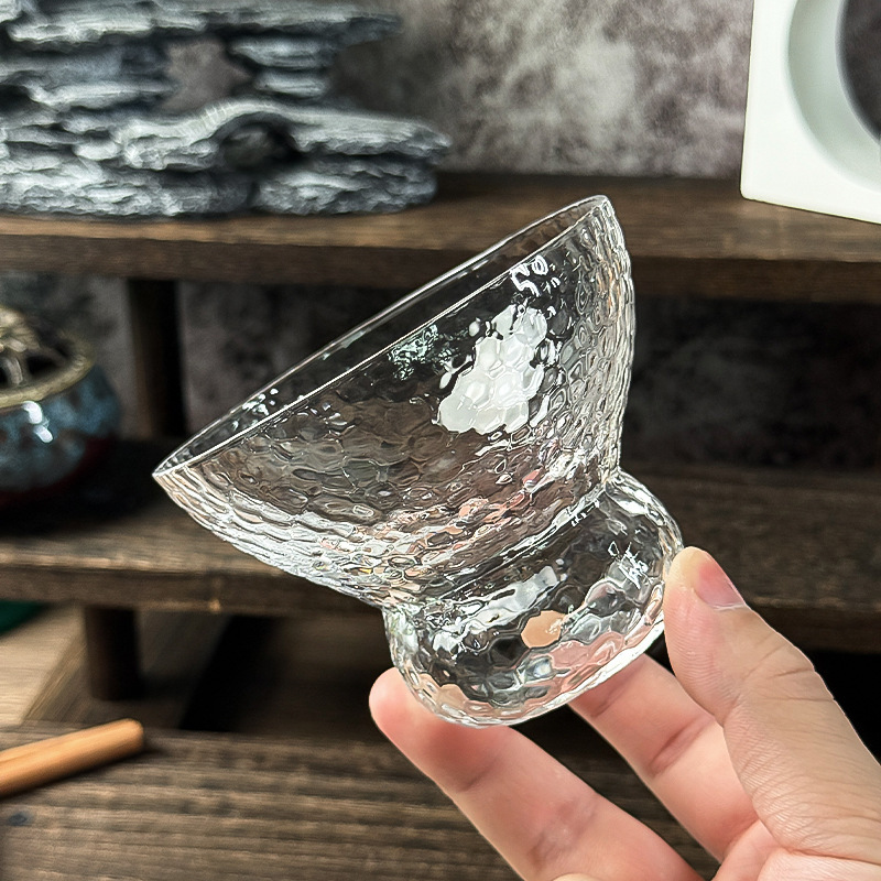 【整件批发】锤纹玻璃杯冰美式拿铁杯咖啡杯冷萃杯子饮品杯果汁杯|undefined