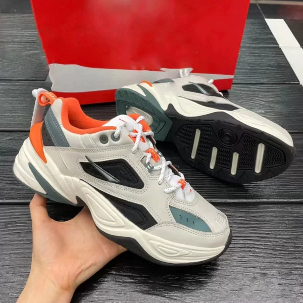 M2K Tekno retro chunky sneakers, thick-soled, shock-absorbing running shoes, casual everyday shoes for couples, versatile and trendy athletic shoes