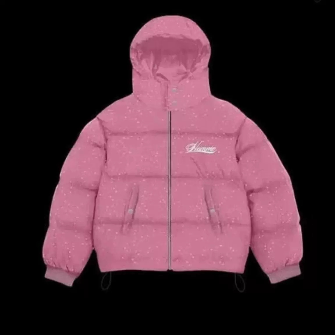 欧美外贸满天星潮流连帽开衫棉服y2k宽松百搭TK男女同款羽绒棉服