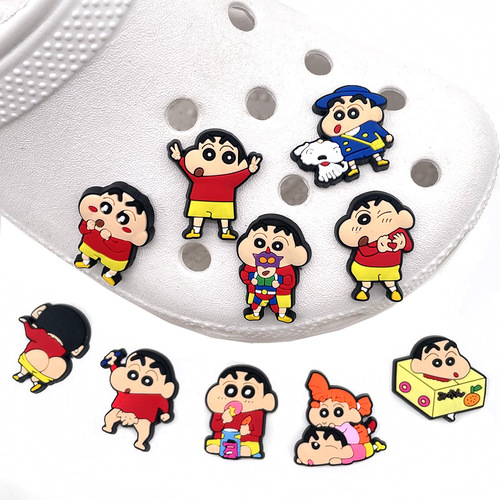 Crayon Shin-chan 10 New Hikozō Hole Shoes Shoe Clips Shoe Flowers DIY Cartoon Smart Star Crocs Shoe Accessories