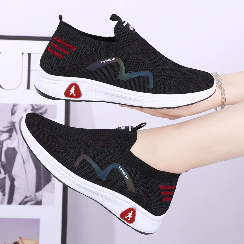 Трансграничная повседневная обувь женская низкопробная дышащая мама обувь летняя нескользящая спортивная обувь женская повседневная походы пожилая мама обувь