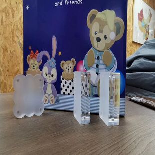 小红书同款亚克力卡通磁吸麻将咕卡学生手账透明水晶咕咔迷你砖