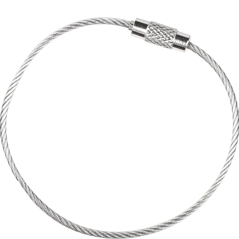 15cm 304 stainless steel wire rope key ring carabiner connection rope spot wholesale