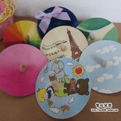 Creative Children's Wooden Top, Natural Wood Raw Material, DIY Paint, Hand-painted, Free Drawing