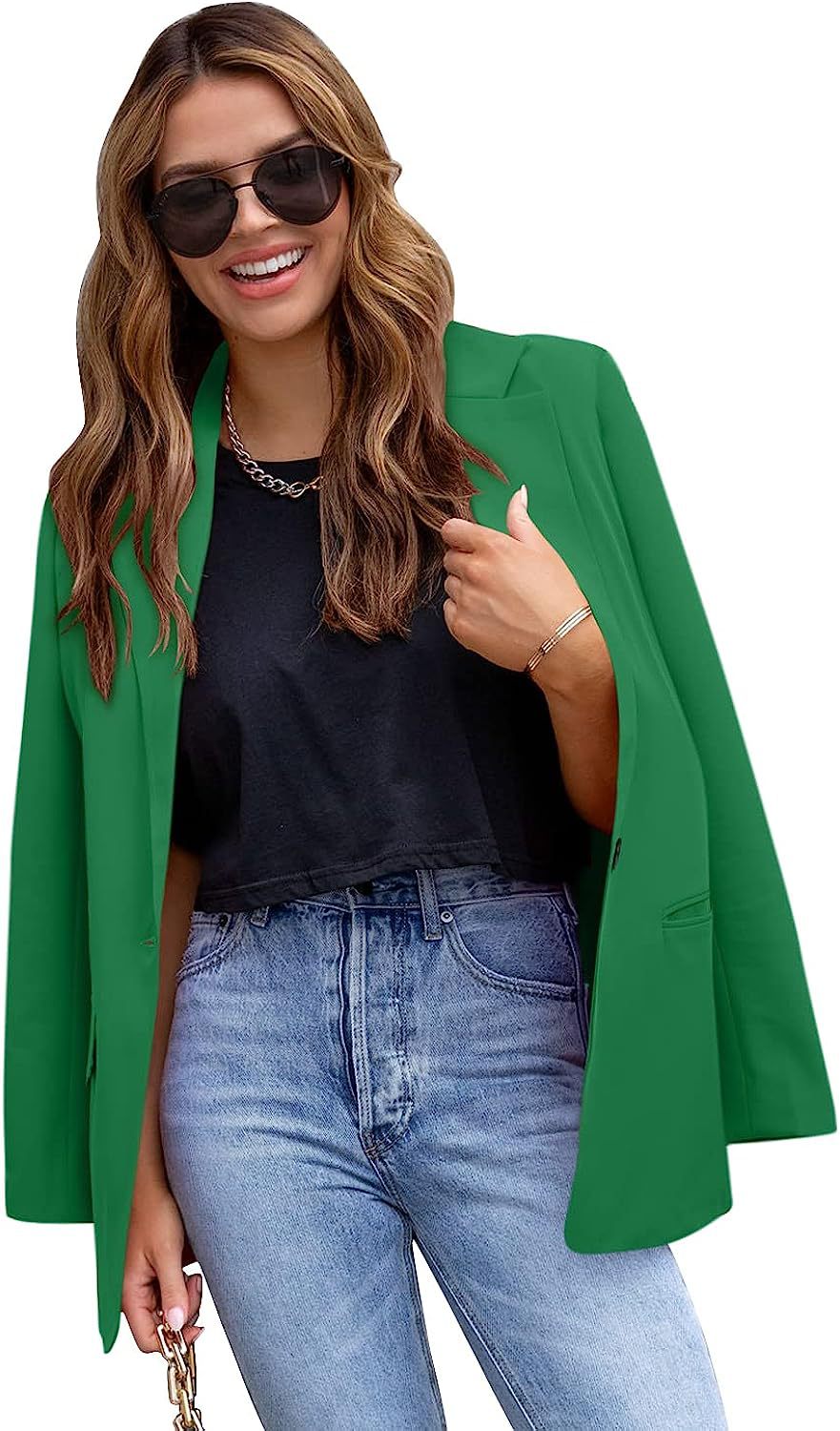 420g Weight Blazer Outerwear Type Long Sleeve Sleeve Length Single Breasted Placket Type Polyester Fabric Type Blazer Tops Type 1 Piece Quantity Business, Cocktail Party Occasion Turndown Neckline Slim Fit Type Solid Color Pattern Spring, Autumn Season Women's Gender Pocket Design Elegant, Formal Style Women's Blazer Long Sleeve Blazers Pocket Elegant Formal Solid Color 14
