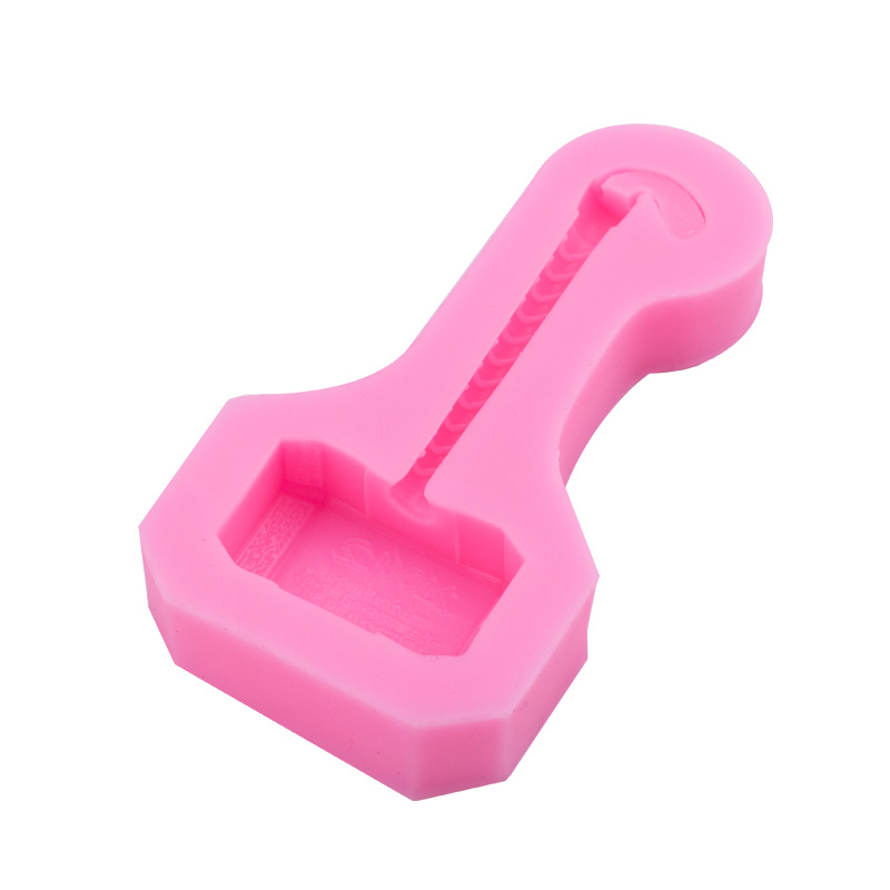 Thor martillo modelado molde de silicona huevo decoración chocolate molde DIY creativo hornear arcilla molde de cerámica suave image 5