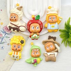 卡通嘟嘴星星人树脂配件diy手工发夹手机壳冰箱贴洞洞鞋饰品材料
